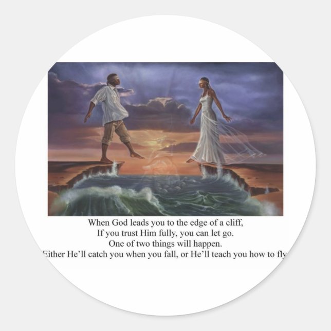 Adesivo Redondo Faith Walk (Frente)