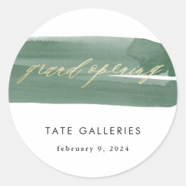 Adesivo Redondo Faixa Verde de Abertura Grande