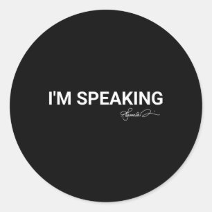 Adesivo Redondo Falando Kamala Harris 2020