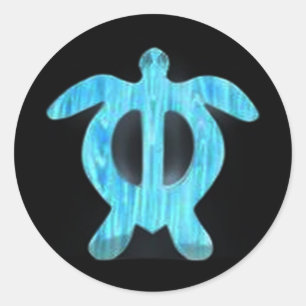 Adesivo Redondo Falcão Honu Turtle Sticker