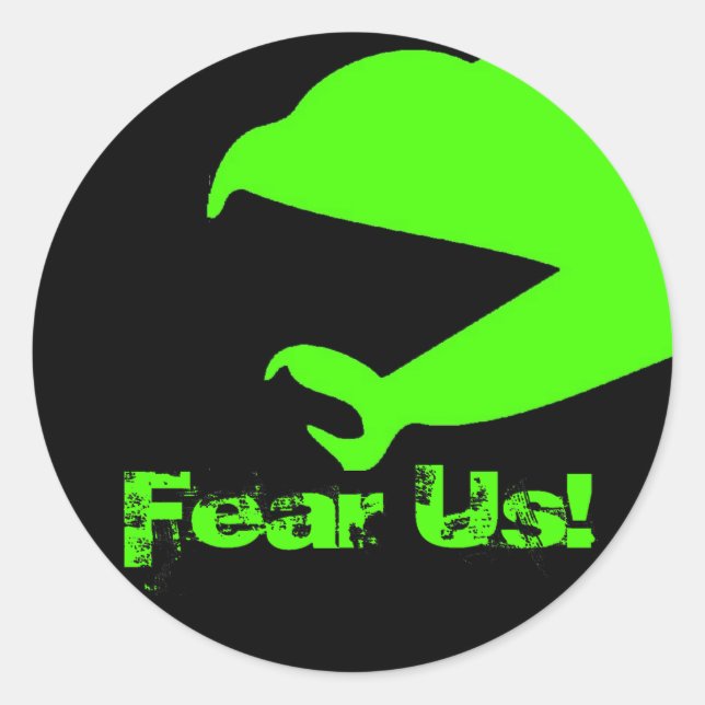 Adesivo Redondo Falcon Sticker Preto (Frente)