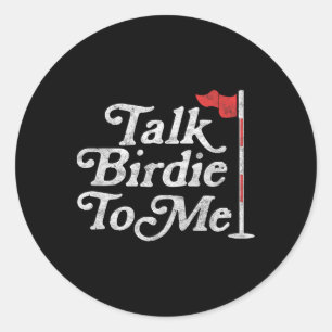 Adesivo Redondo Fale Birdie Comigo, Engraçado Golfer Dia de os pai
