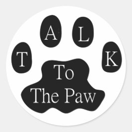 Adesivo Redondo Fale Com A Pata