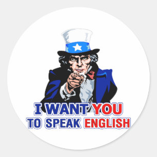 Adesivo Redondo Fale o inglês