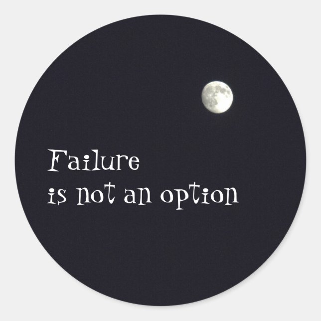 Adesivo Redondo Falha não em uma opção (Frente)