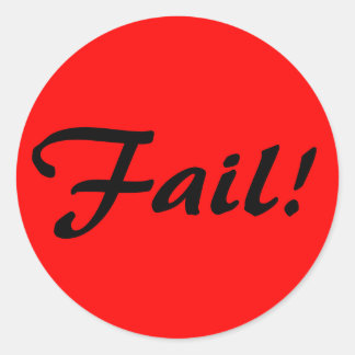 Adesivo Redondo Falhar!