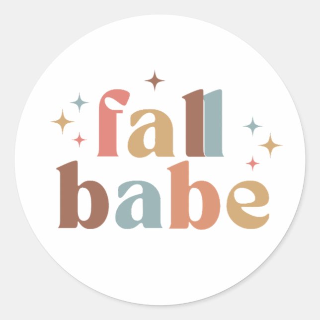 Adesivo Redondo Fall Babe (Frente)