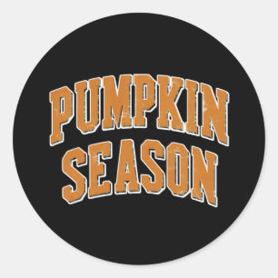 Adesivo Redondo Fall Gift Halloween Da Pedra Da Pumpkin Retro