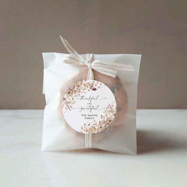 Adesivo Redondo Fall Leaves Thanksgiving Dinner Sticker (Criador carregado)