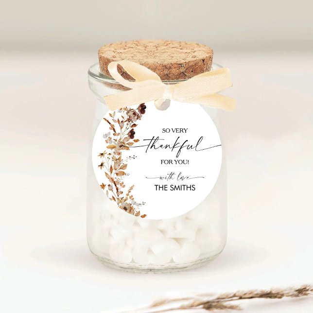 Adesivo Redondo Fall Leaves Thanksgiving Dinner Sticker (Criador carregado)