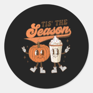 Adesivo Redondo Fall Pumpkin Halloween Costume Esta É A Época B