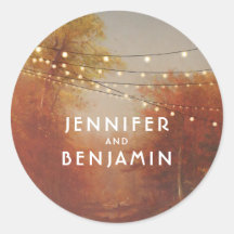 Fall Tres Park e String Lights Rustic