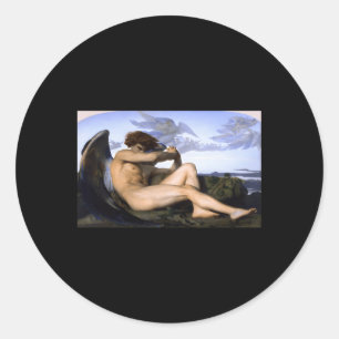 Adesivo Redondo Fallen Angel Alexandre Cabanel Religião Cristã