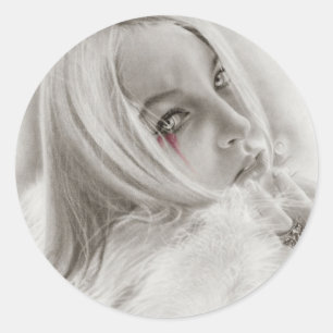 Adesivo Redondo Fallen Angel Sticker