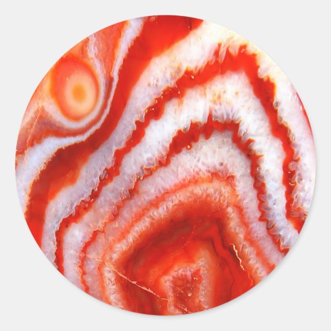 Adesivo Redondo Falln Blood Orange Agate. (Frente)