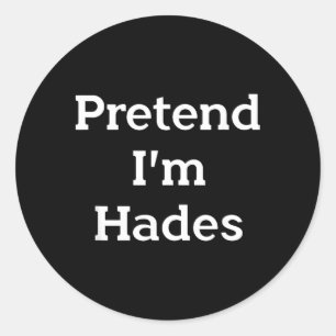 Adesivo Redondo Falso Fardo de Hades Deus Grego Divertido Hallowee
