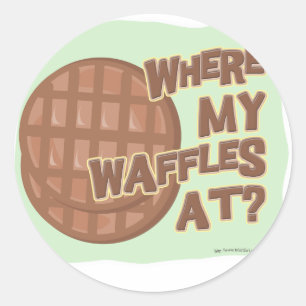 Adesivo Redondo Falta do Waffle!