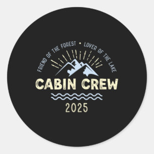 Adesivo Redondo Família Cabin Crew 2025 Grupo Amigos da Cabina de