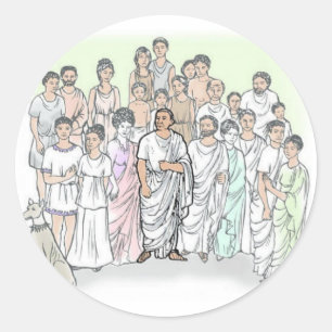 Adesivo Redondo Familia Caecilii