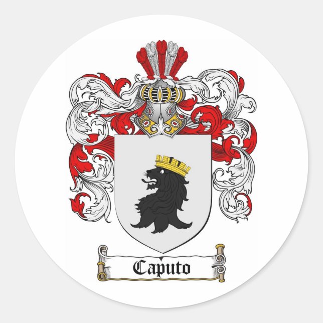ADESIVO REDONDO FAMÍLIA CAPUTO - CASACO DE ARMAS CAPUTO (Frente)