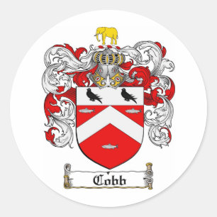 ADESIVO REDONDO FAMÍLIA COBB CREST - CASACO DE ARMAS COBB