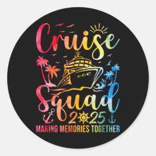 Adesivo Redondo Família Cruise Squad 2025 Summer Vacation Matching