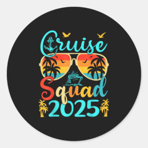 Adesivo Redondo Família Cruise Squad 2025 Summer Vacation Matching