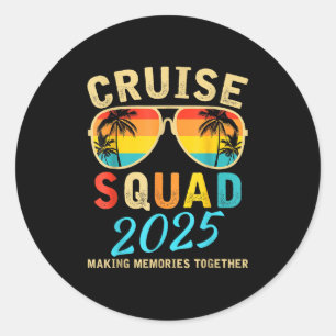 Adesivo Redondo Família Cruise Squad 2025 Summer Vacation Matching
