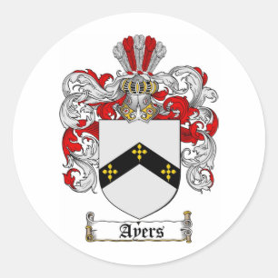 ADESIVO REDONDO FAMÍLIA DE AYERS - CASACO DE ARMAS DE AYERS