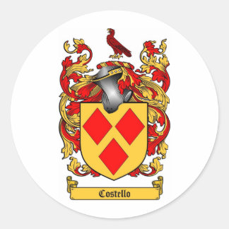 ADESIVO REDONDO FAMÍLIA DE COSTELLO - COSTELLO CASACO DE ARMAS