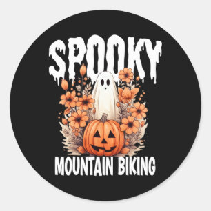 Adesivo Redondo Família de Fantasia de Halloween de Ciclismo de Mo