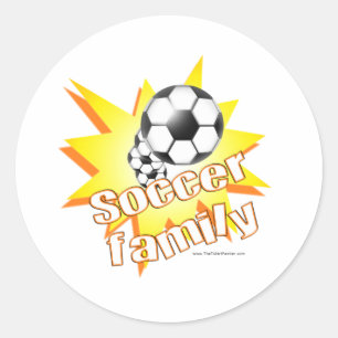 Adesivo Redondo Família de futebol