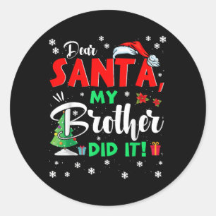 Adesivo Redondo Família de Natal Correspondente Caros Papais noeis