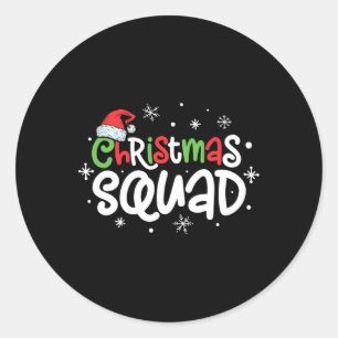 Adesivo Redondo Família de Papais noeis de Natal Correspondendo Pi