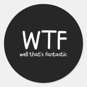 Adesivo Redondo Família De Piadas Fantásticas Do Wtf Bem T