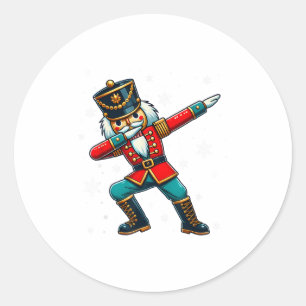 Adesivo Redondo Família de Roupas de Natal do Esmagador de Dabbing
