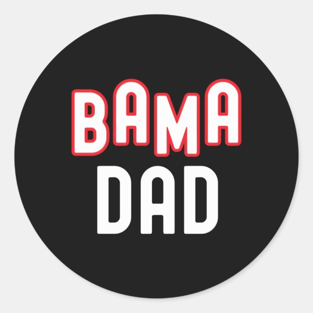 Adesivo Redondo Família Desportiva Bama Pai Alabama Sul (Frente)