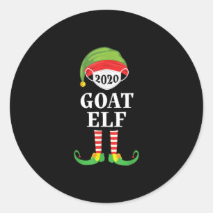Adesivo Redondo Família do Grupo de Natal do Goat Elf Corresponde