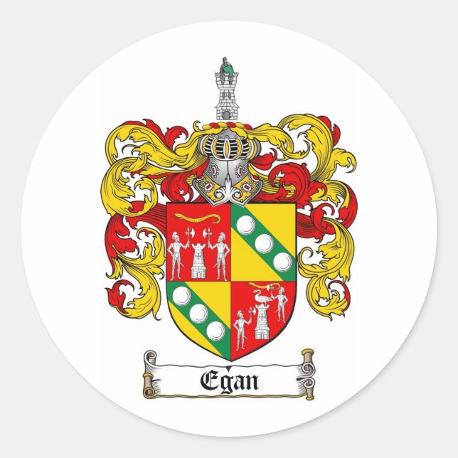 ADESIVO REDONDO FAMÍLIA EGAN CREST - EGAN CASACO ARMS (Frente)