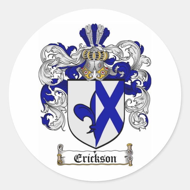 ADESIVO REDONDO FAMÍLIA ERICKSON CREST - CASACO ERICKSON DE ARMAS (Frente)
