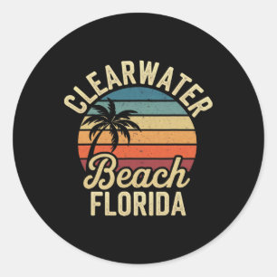 Adesivo Redondo Família Flórida Clear Water Beach Souvenirs