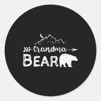 Adesivo Redondo Família Grandma Bear