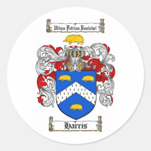 ADESIVO REDONDO FAMÍLIA HARRIS CREST - CASACO HARRIS DE ARMAS