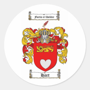 ADESIVO REDONDO FAMÍLIA HART CREST - CASACO DE ARMAS DURAS