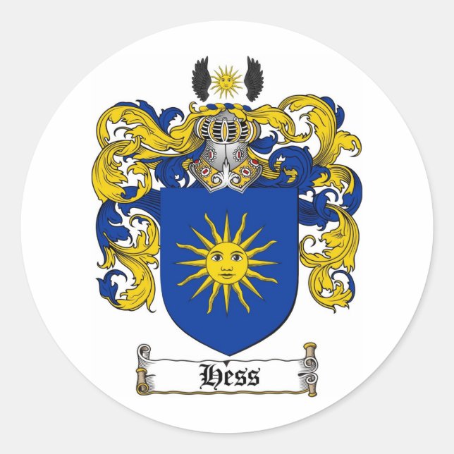 ADESIVO REDONDO FAMÍLIA HESS CREST - CASACO DE BRAÇOS HESS (Frente)
