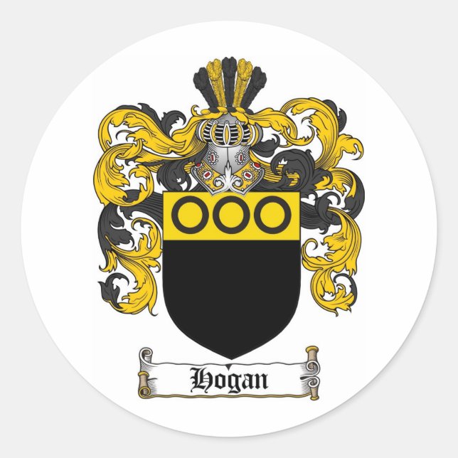 ADESIVO REDONDO FAMÍLIA HOGAN CREST - HOGAN CASACO ARMS (Frente)