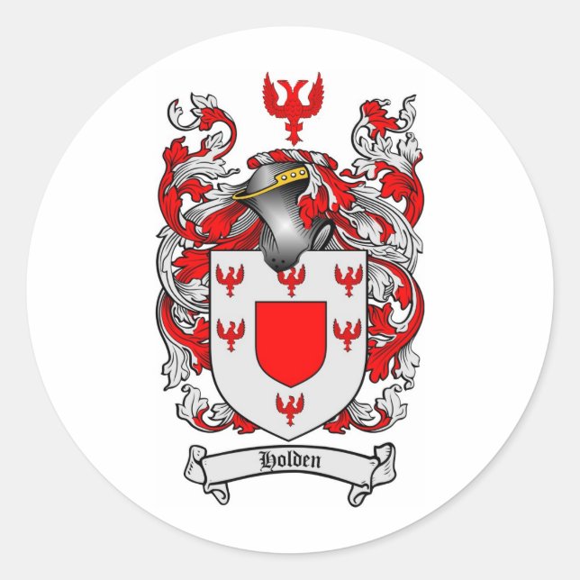 ADESIVO REDONDO FAMÍLIA HOLDEN CREST - CASACO DE ARMAS (Frente)