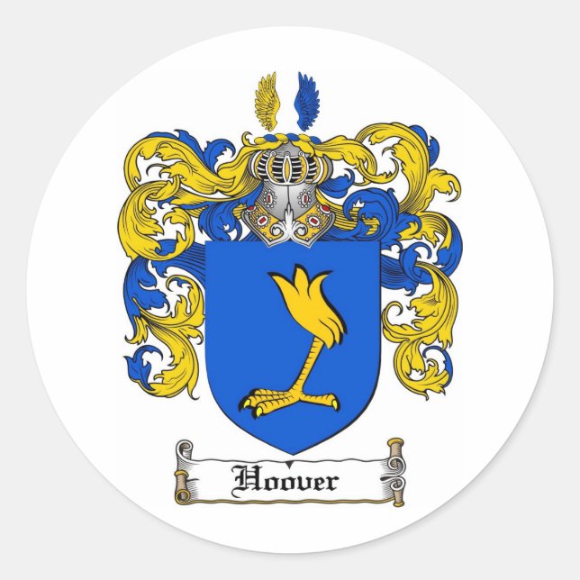 ADESIVO REDONDO FAMÍLIA HOOVER CREST - CASACO HOOVER ARMAS (Frente)