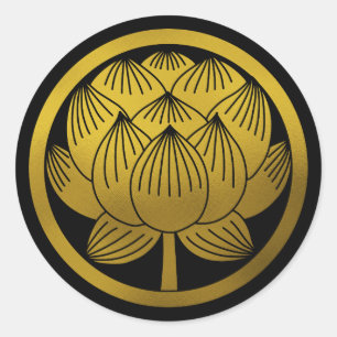 Adesivo Redondo Família Japonesa Crest-Lotus