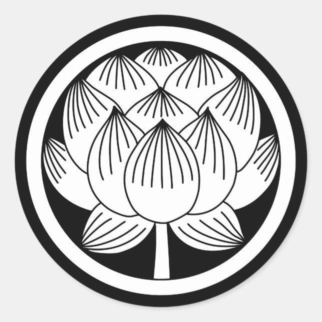 Adesivo Redondo Família Japonesa Crest-Lotus (Frente)